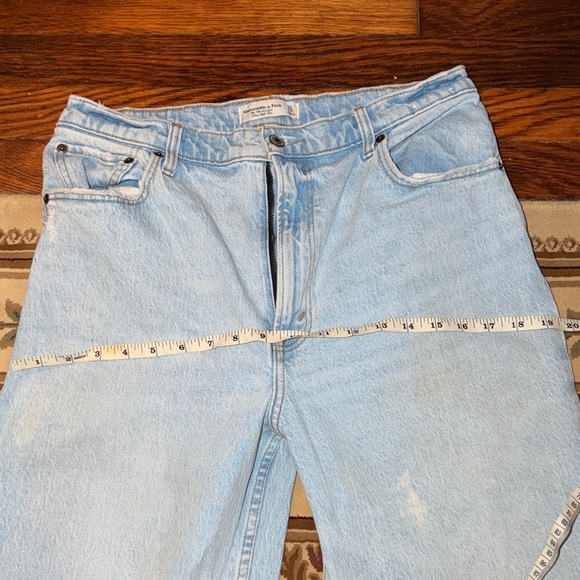 Abercrombie & Fitch Light Blue Straight Leg Jeans size 12R - Picture 4 of 11